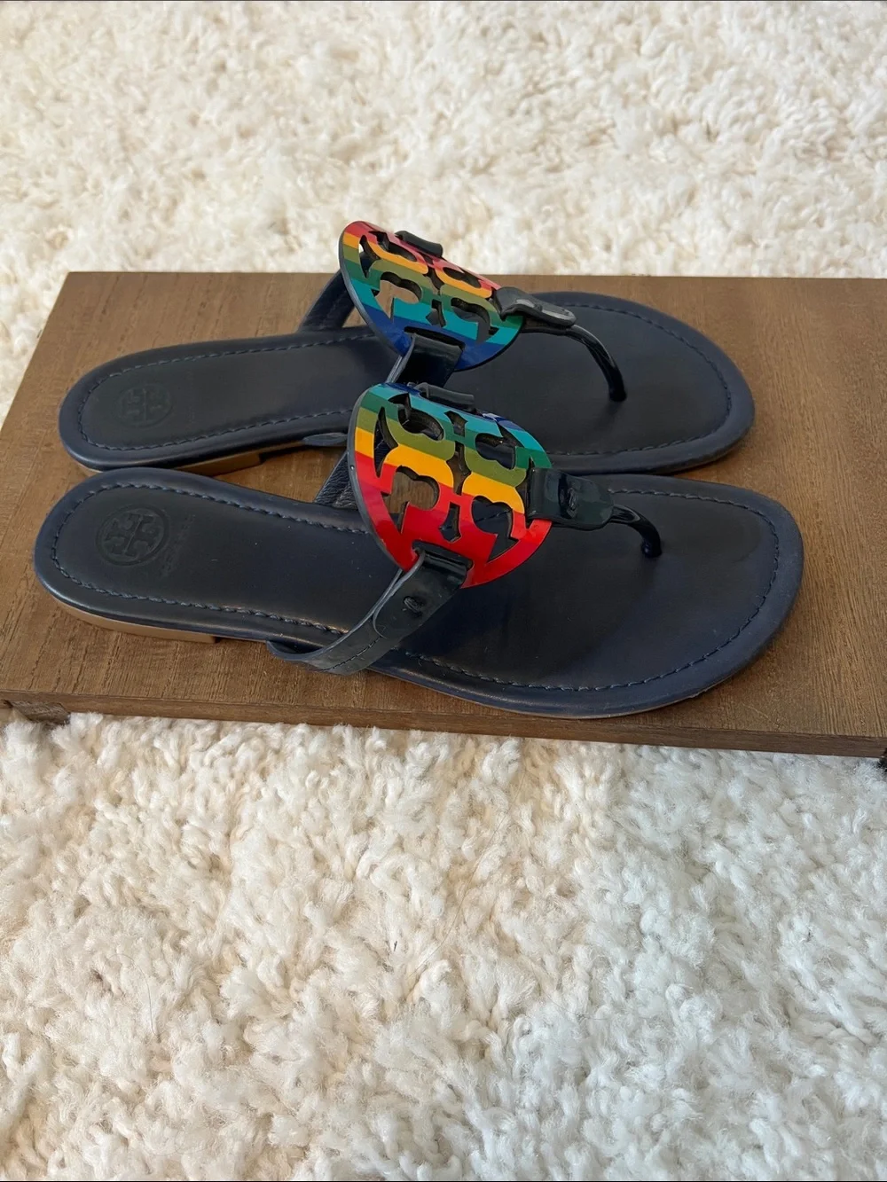 Tory Burch navy leather
